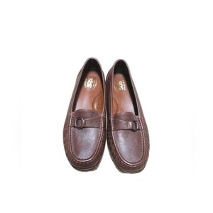 SAS Tripad Comfort Brown Leather Loafers 7.5 WW Wide Made USA.